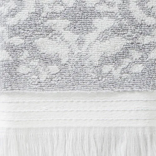 Vista 2 de SKL Home by Saturday Knight Ltd. Carrick Medallion - Toalla de mano 100% algodón turco (paquete de 2), color gris