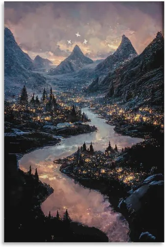 AAHARYA Póster de la corte nocturna de Sarah J. Maas, con texto en inglés "A Court of Thorns and Roses Night Court of Thorns and Roses", lienzo