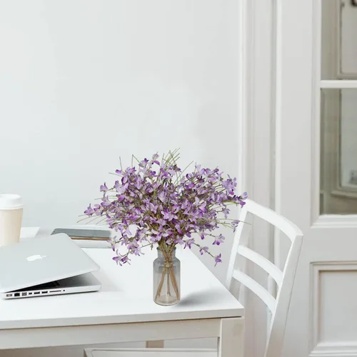 Vista 6 de 24 flores silvestres rústicas de primavera y verano de 16 pulgadas con tallos para manualidades o jarrón, centros de mesa de casa de campo, ramos