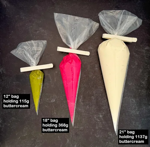 Vista 4 de Ateco 4418 Bolsas desechables de plástico para decoración de tartas y tuberías con NuPlastiQ, paquete de 100, transparentes