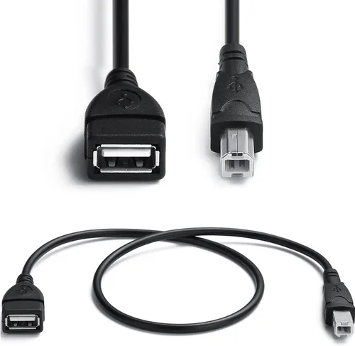 AMUU Paquete de 2 cables USB 2.0 A hembra a USB B macho para impresora