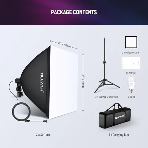 Vista 9 de NEEWER Kit de iluminación RGB equivalente a 180 W con control de aplicación y 9 efectos, paquete de 2 bombillas LED de 9 W 2700-6500K CRI93+