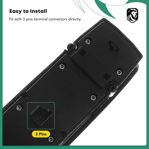 Vista 2 de YHTAUTO Interruptor de ventana principal eléctrico de repuesto para Mercedes-Benz C230 C250 C300 C350 C63 E350 E550 E63 AMG 2009-2012, 3 pines, sin