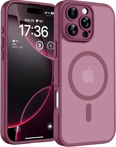 Vista 359 de TOCOL Funda para iPhone 11, compatible con Magsafe, protección completa de cámara, imanes integrados, protección contra caídas, funda translúcida