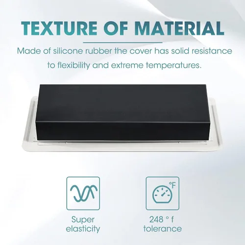 Vista 3 de Buzzlett Paquete de 4 cubiertas de ventilación de goma con sello de flujo de aire completo para rejillas de ventilación de piso, pared y techo