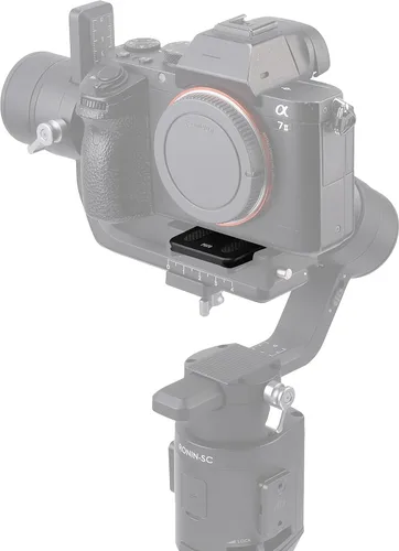 Vista 4 de Hersmay Placa de liberación rápida de montaje de cámara de 2.756 in para cardán DJI Ronin SC compatible con ARCA-Swiss/Kirk/Wimberley/Markins/Benro