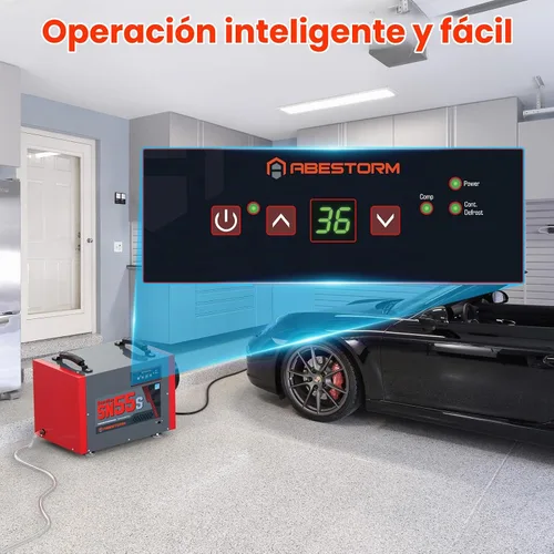 Vista 7 de Abestorm - Deshumidificador Energy Star de 120 pintas con manguera de drenaje para espacio de arrastre Rojo
