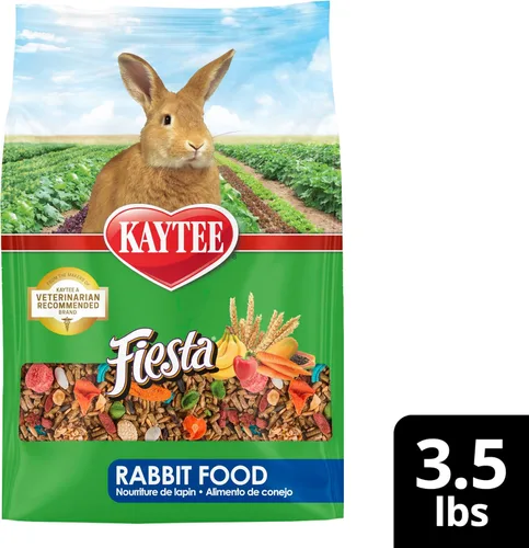Vista 12 de Kaytee Fiesta Comida para Conejos, mezcla nutritiva y divertida, apoya la salud dental y la digestión, 3.5 libras