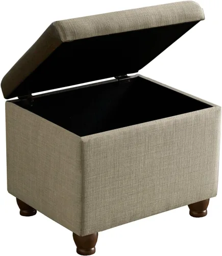 Vista 176 de HomePop Decoración para el hogar K7646-A877 Otomana tapizada moderna rectangular de almacenamiento Otomana con tapa con bisagras