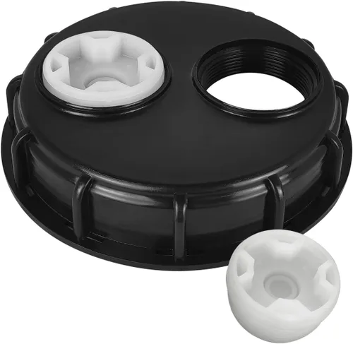 IBC - Tapas de tanque de agua, tapas de tanque IBC de 6.5 pulgadas con tapón de 2 pulgadas, rosca fina para Schutz