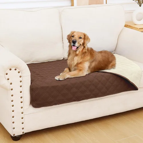 Vista 147 de Smiry Funda impermeable para cama de mascota, suave y lavable, para cama, sofá, reversible, perros pequeños, medianos, grandes, gatos, diseño