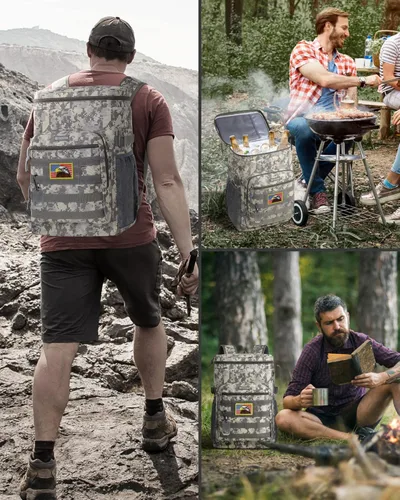 Vista 7 de TACTICISM Tactical Cooler Backpack Insulated Leak-Proof - 24L Heavy Duty Lunch Backpack for Men Women Adults, Soft Ice Chest Backpack as Gift Work