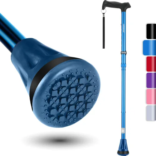 Vista 12 de Bastones de caminar REHAND - Bastones plegables, ajustables y colapsables para hombres y mujeres, punta resistente para todo terreno, con bolsa