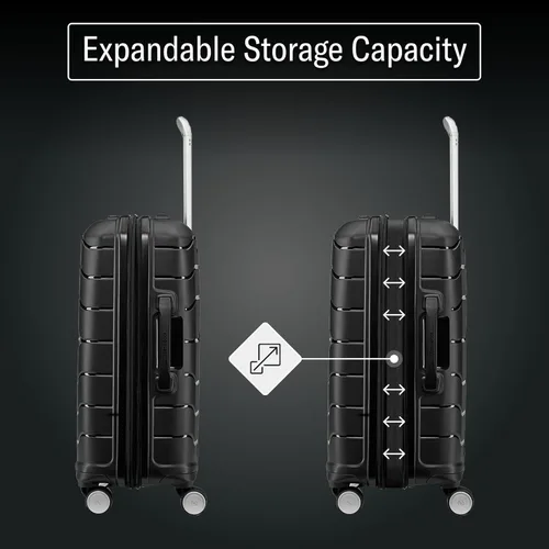Vista 6 de Samsonite Freeform Maleta rígida, expandible con ruedas dobles giratorias, Lila