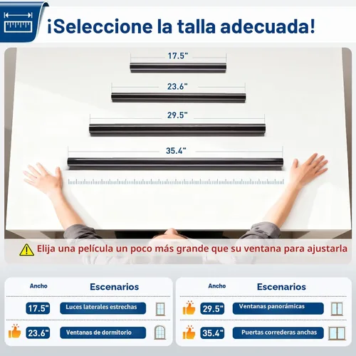 Vista 7 de Coavas Película de Privacidad Unidireccional para Ventanas con Herramientas, Película Adhesiva con Tinte para Ventanas Antirrotura para el Hogar