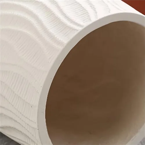 Vista 4 de Flower Pots Floor Plant Pots Cement Large Round Planters Simple Water Pattern Pattern Solid Color Green Plants Floriculture Flower Pots Plant Beige
