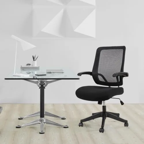 Vista 7 de Silla de oficina ergonómica, silla de escritorio con respaldo alto, silla giratoria de malla para computadora con soporte lumbar dinámico, función