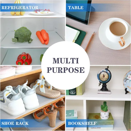 Vista 6 de Hersvin Shelf Liners - Alfombrillas gruesas de EVA para cajones de 12 pulgadas x 20 pies, almohadilla no adhesiva para armario, forro de gabinete