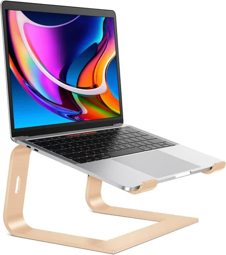 Vista 14 de OMOTON - Soporte desmontable de aluminio para laptop en escritorio, compatible con MacBook Air, Pro, Dell, HP, Lenovo y todas las laptops
