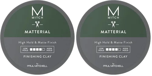 Vista 9 de MITCH by Paul Mitchell Matterial Finishing Clay for Men, High Hold, Ultra-Matte Finish, For All Hair Types, 3 oz.
