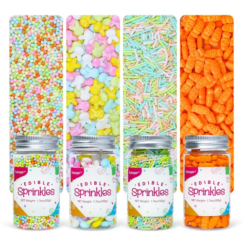 Vista 13 de Juego de gránulos azules para decoración de pasteles, copos de nieve congelados comestibles para decoración de cupcakes, galletas, donas, decoración