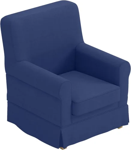 Vista 4 de La funda de repuesto Ektorp Jennylund está hecha a medida para silla IKEA Jennylund. Un reemplazo de funda de sofá de sillón IKEA (azul)