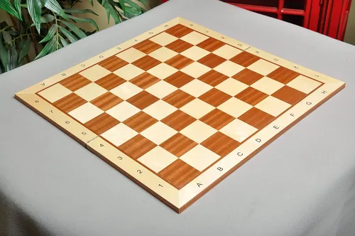 Vista 2 de Tablero de ajedrez plegable de madera de arce y caoba - 2.25" con notación