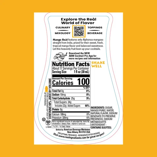 Vista 2 de Mango Reàl - Jarabe con infusión de puré de mango, botella exprimible de 16.9 onzas líquidas (paquete de 3)