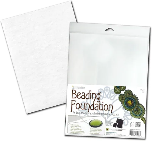 The Beadsmith Base de cuentas – 8.5 x 11 pulgadas – Tela blanca – 1 hoja – Fabricado en los Estados Unidos – Material rígido y duradero utilizado
