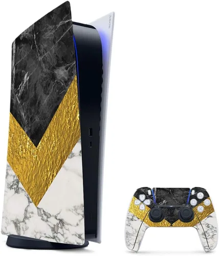 Vista 79 de MightySkins - Skin para juegos para PS5 / Playstation 5 Bundle – Mármol ámbar Envoltura protectora de vid Fácil de aplicar y cambiar