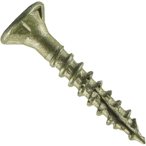 Vista 6 de 8 x 1 revestimiento exterior recubierto de bronce, tornillo de madera multiusos compatible con ACQ, cabeza plana Torx/Star Drive de 1 libra, 288