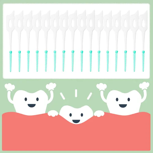 Vista 3 de Boao 250 piezas de cepillo interdental dientes dientes púas herramienta de limpieza de recarga de hilo dental púas de hilo dental Flosser dental