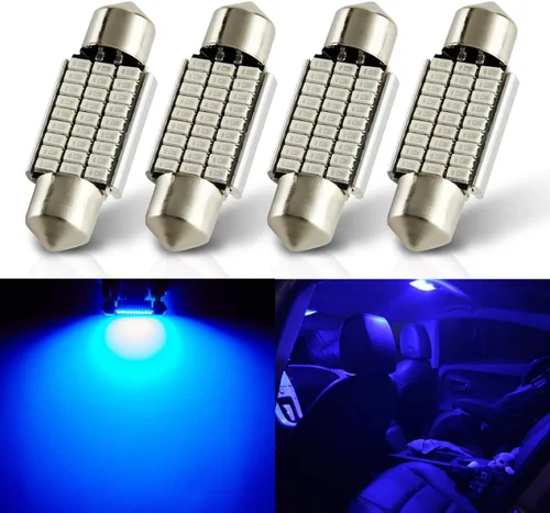 Vista 30 de AUTOGINE 4 unidades DE3022 DE3021 DE3175 3175 3022 bombillas LED Festoon 28mm 29mm 1.1" Ámbar Amarillo 3014 15-EX Chipsets para luces interiores