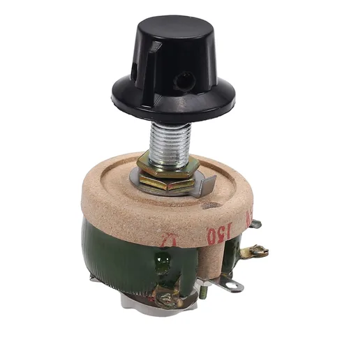 Vista 7 de Heyiarbeit 2 Ohm 25W Potenciómetro de alambre enrollado de cerámica lineal Resistencia de reóstato variable con perilla para atenuadores de luz