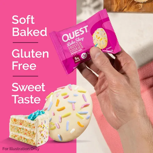 Vista 3 de Quest Nutrition Galletas esmeriladas de pastel de cumpleaños, 8