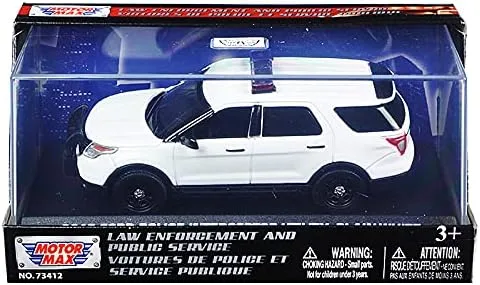 Motormax Juguete 2015 Ford Police Interceptor Utility Plain White 143 Diecast Model Car 79476