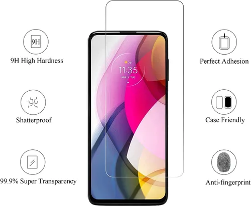 Vista 4 de [Paquete de 3] Protector de pantalla de teléfono desenchufado/UP, transparente HD, dureza 9H, antiarañazos, sin burbujas, protector de pantalla