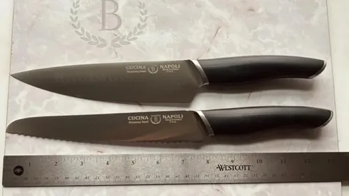 Vista 8 de Juego de cuchillos de cocina de alta calidad de 15 piezas Incluye cuchillo de chef, cuchillo de pan, cuchillo de cortar, cuchillo sankotu