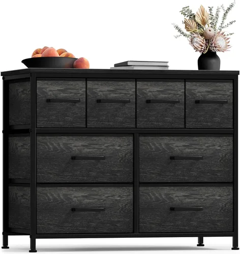 Vista 90 de Sorbus Cómoda con 8 cajones - Mueble para almacenar ropa para niño, para dormitorio, pasillo, clóset, oficina – Marco de acero, parte superior