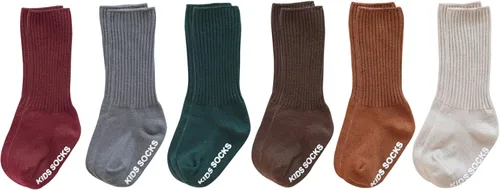 VWU Baby Crew Socks with Grips Unisex Toddler Infant Kids Cotton tube Socks 0-5 Years