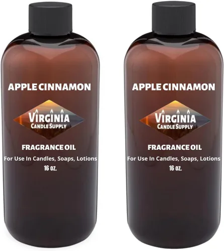 Aceite aromático de manzana y canela (botella de 32 onzas) para hacer velas, hacer jabón, hacer tartas, aerosoles de habitación, lociones,