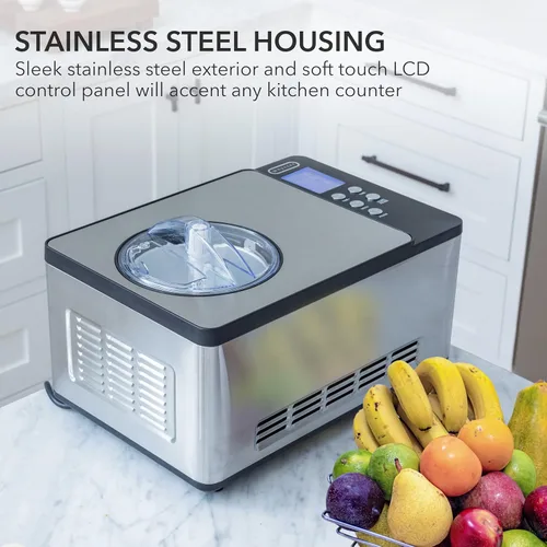Vista 3 de Whynter ICR-300SS Máquina de helado laminada de acero inoxidable de 0,5 cuartos de galón con compresor