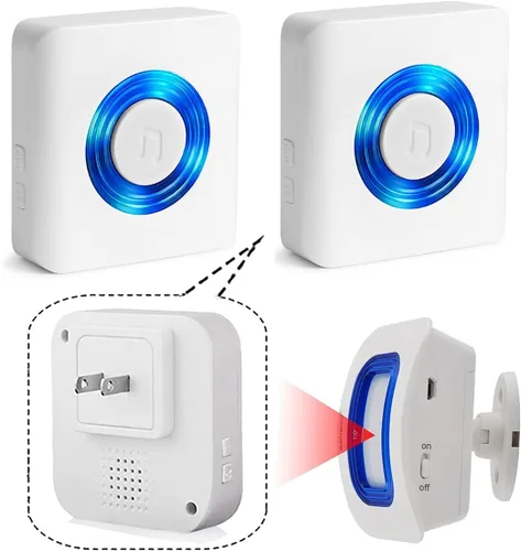 EverNary Alarmas de cama y prevención de caídas para pacientes ancianos con demencia, dispositivo de alerta para el hogar (2 busca+1 sensor)