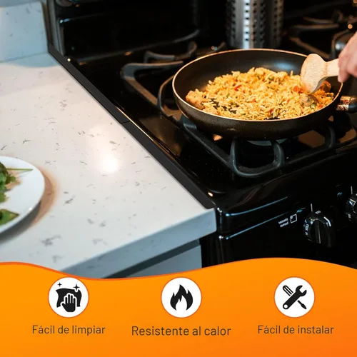 Vista 5 de Cubiertas de hueco para estufa de acero inoxidable, relleno de hueco para estufa, kit de molduras para estufa, protectores de hueco para estufa