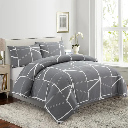 Vista 14 de Marina Decoration Juego de ropa de cama de 3 piezas de rayón suave y sedoso impreso de bambú para todas las estaciones, juego de sábanas ajustables