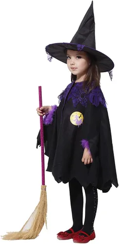 Disfraz de bruja naranja de Halloween para niñas, disfraz de Halloween para bebé, disfraz de Halloween para cosplay Black Witch