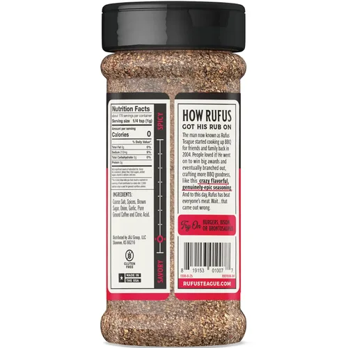 Vista 3 de Rufus Teague - Steak Rub - Premium BBQ Rub - Botella de 6.2 oz
