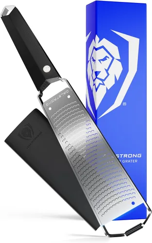 Vista 10 de Dalstrong Rallador de queso ancho profesional, cinta, hoja de acero inoxidable #304, trituradora de cocina con mango G10, con cubierta de cuchilla