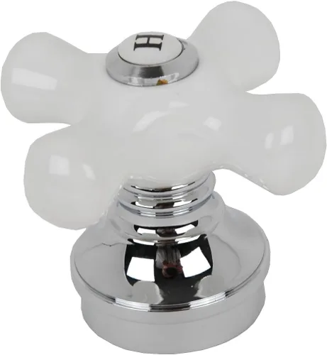 Vista 2 de Juego de 3 piezas de mango de porcelana, acabado cromado, se adapta a la válvula de ducha Pfister 32336 X 3