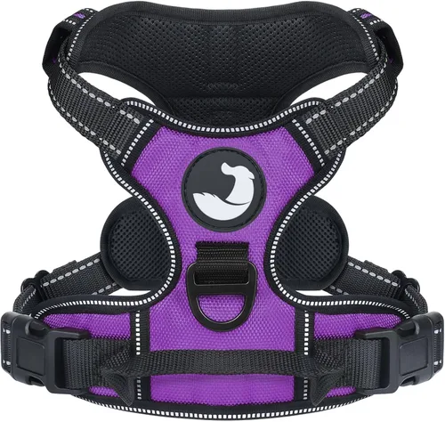Vista 7 de Joytale Arnés sin tirones para perros pequeños, chaleco reflectante para mascotas con clip frontal, arnés acolchado suave ajustable con asa de fácil
